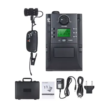 

Portable Clip on UHF Instrument Wireless Microphone System with Receiver & Transmitter 32 Channels for Sax Saxophone Trumpet