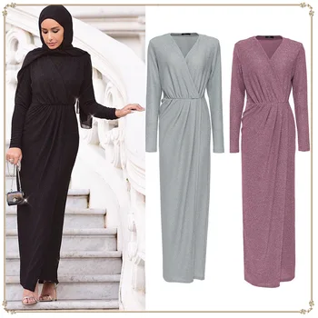 

Muslim Dress High-grade Crystal Elastic Hijab Dresses Abaya Moroccan Dubai Kaftan Turkish Long Islamic Clothes Bangladesh Robe