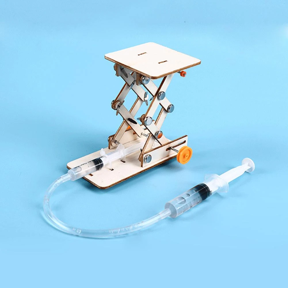 Kids DIY Science Toy Educational Scientific Experiment Kit Hydraulic Lift Table