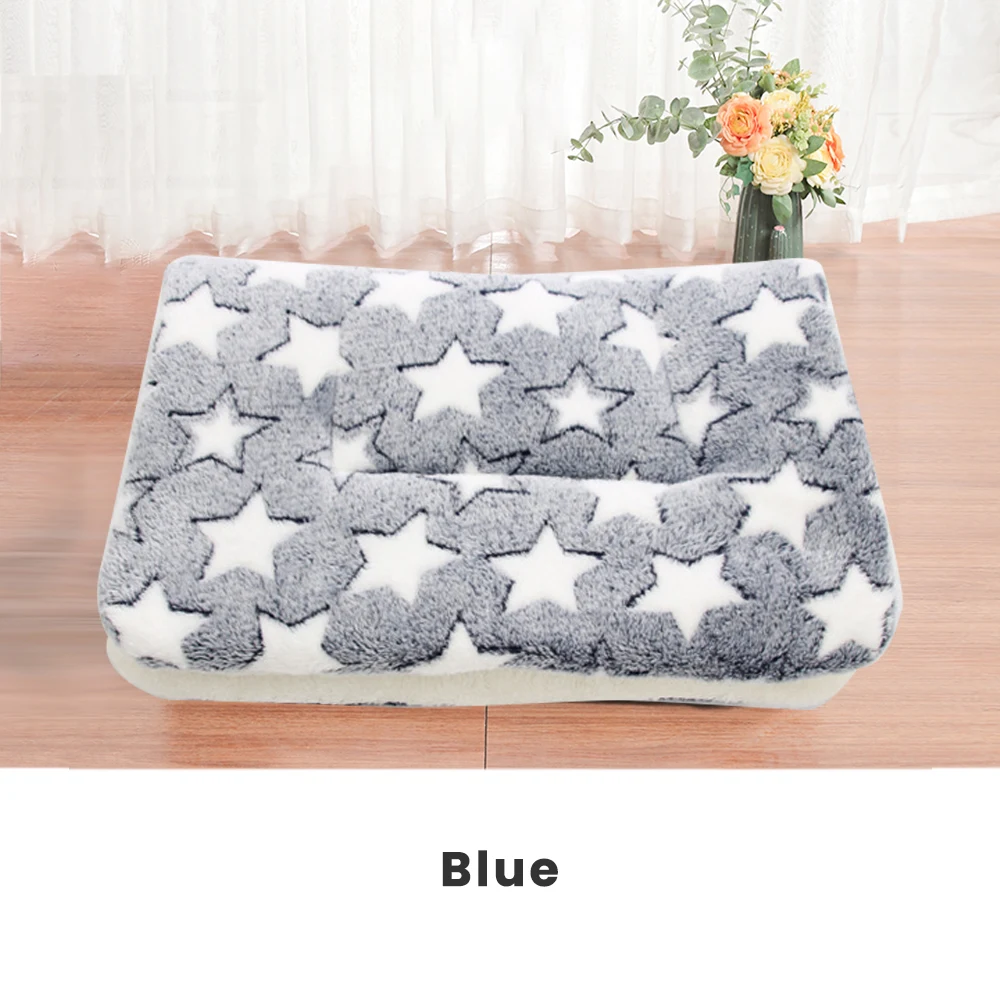 Мягкий флисовый коврик для кошек, одеяло для собак, зимняя складная подушка для питомцев, кашемировый мягкий теплый коврик для сна - Цвет: 7