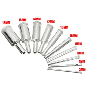 

3mm-18mm Drill Bit Hole Diamond Saw Cutter Workshop Glass Marble Drilling Tool