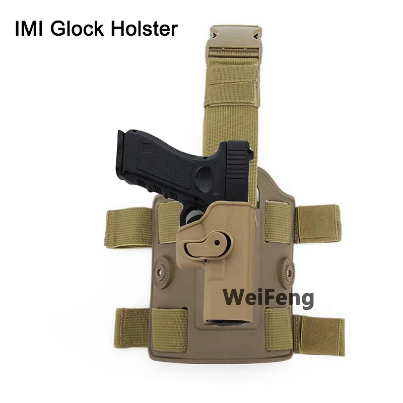 

Airsoft IMI Drop Leg Gun Holster for Glock 17 18 19 22 26 31 32 Right Hand Thigh Pistol Case Holster Adapter Paddle Hunting Gear