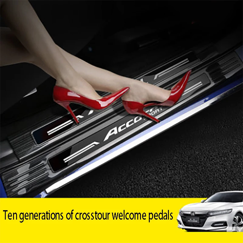 

For Honda Ten Generation Accord Door Sill Strip Threshold Bar Welcome Pedal Modification Special Decorative Accessories