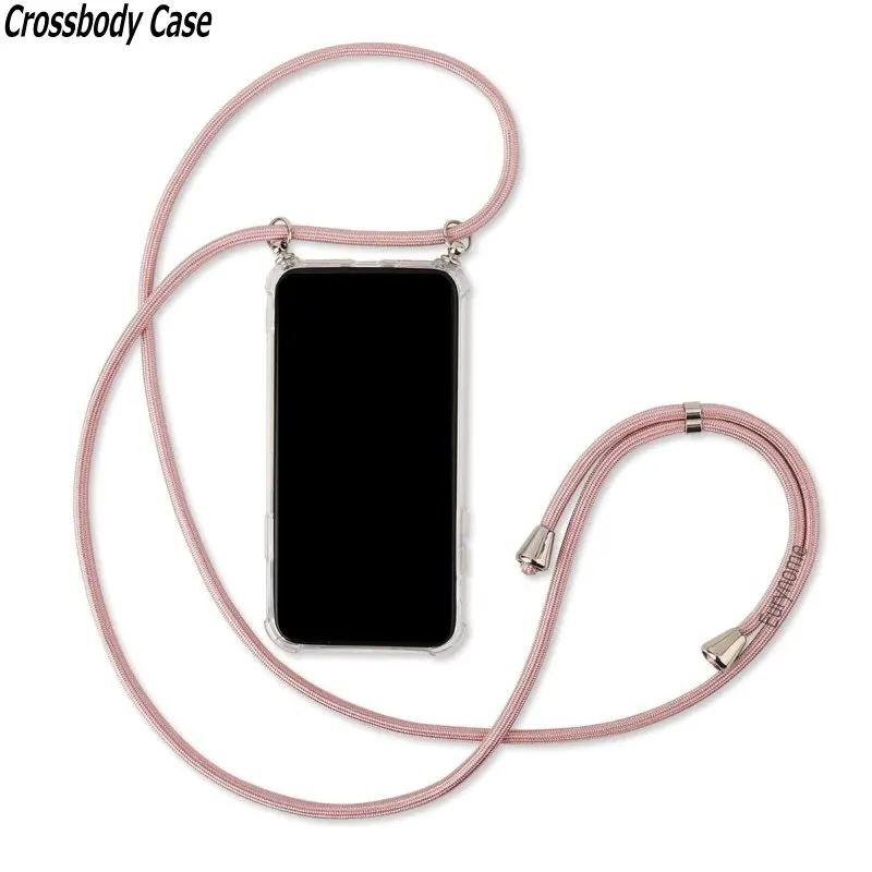 

Crossbody Lanyard Case For OPPO Reno 8 7 6 5 Pro Realme 11 10 9 9i C35 C33 C31 C30 C55 C53 Necklace Strap Cord Chain Clear Cover