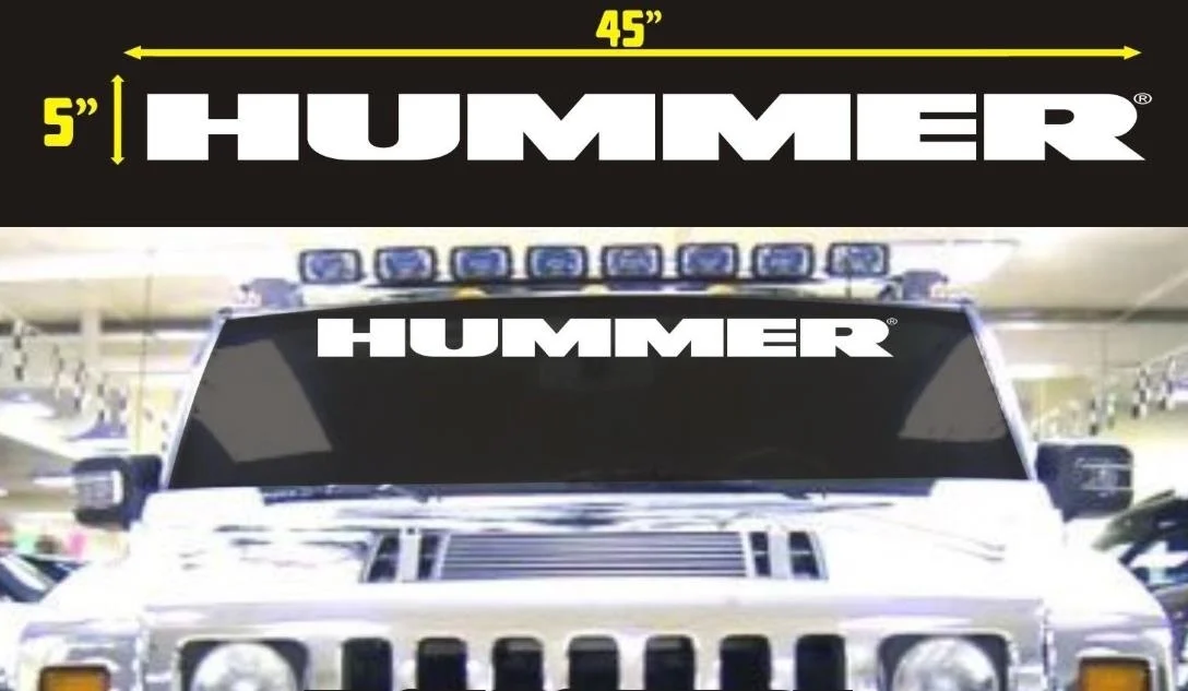 Для HUMMER H1 или H2 виниловая наклейка на лобовое стекло