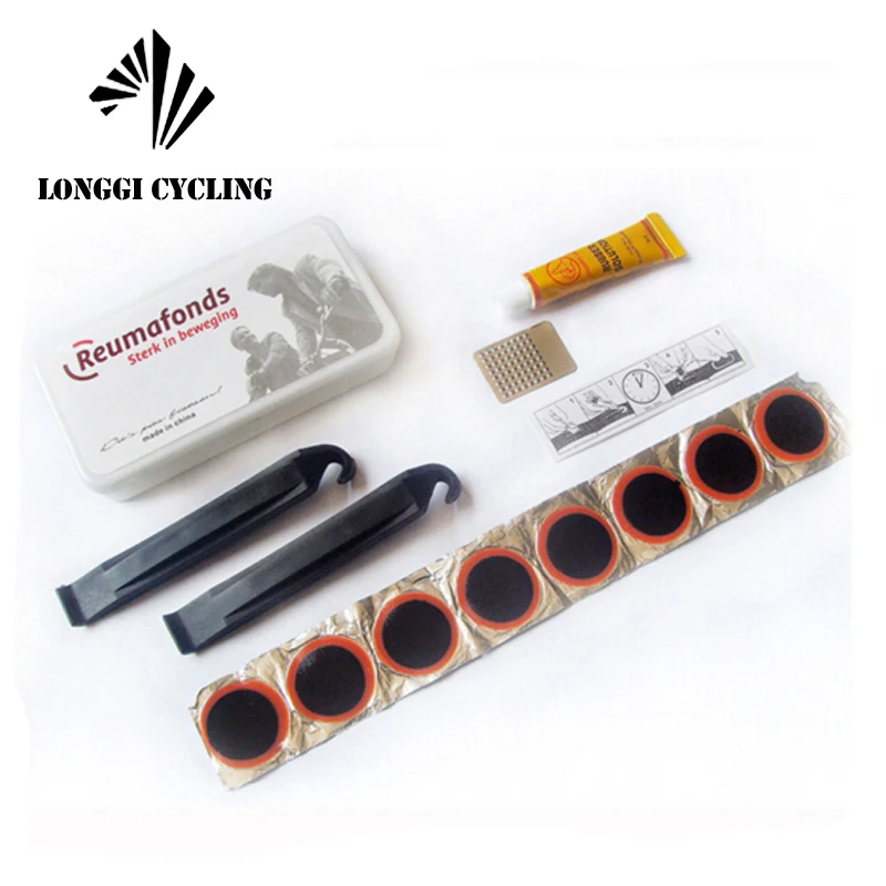 Brand New Bike Bicycle Flat Tire Repair Kit Tool Set Patch Rubber Portable Fetal Best Quality cycling Free Shipping | Спорт и