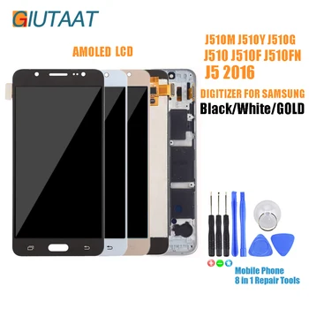 

AMOLED AAA+++ LCD Display Frame For Samsung Galaxy J5 2016 J510 J510F Touch Screen Digitizer Glass J510FN J510M J510Y J510G