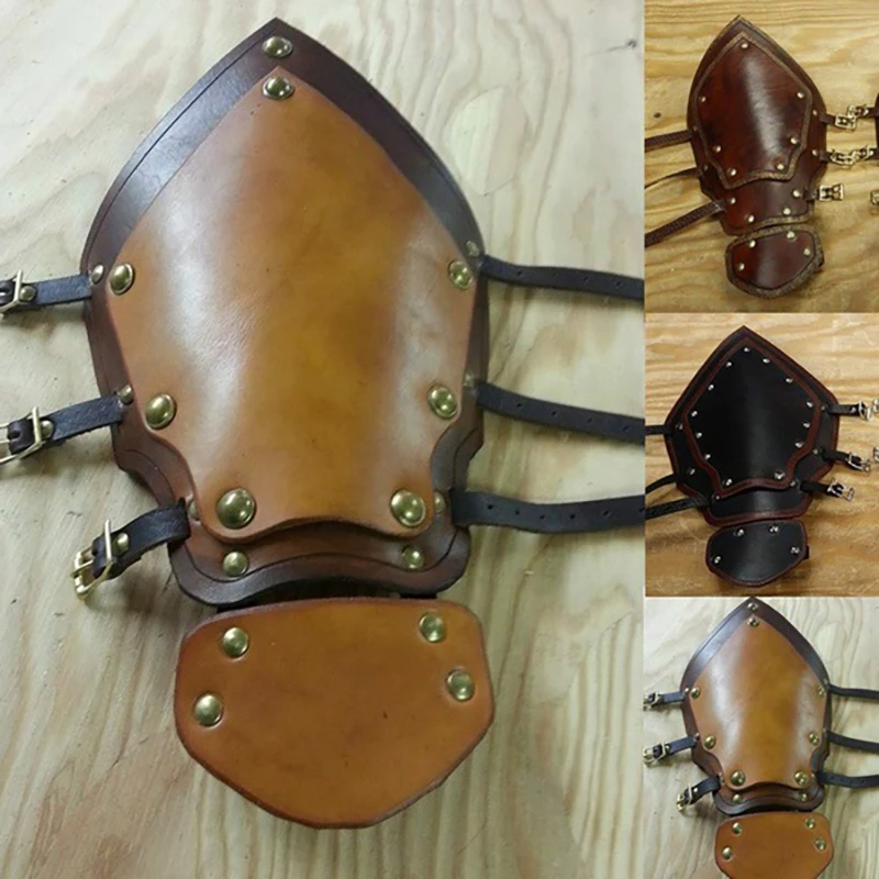 Средневековый Воин Larp Bracer панк кожаный пояс скандинавский рыцарь рука манжета