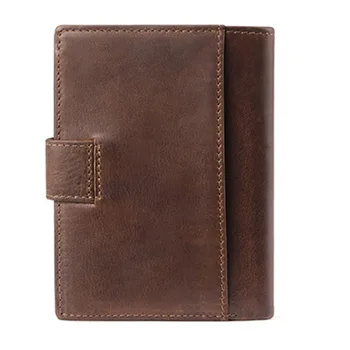 

Purse Fashion Portable Short Coin Pocket PU Leather Money Bag Business Vintage Men Wallet Slim Card Holder Zipper Handheld