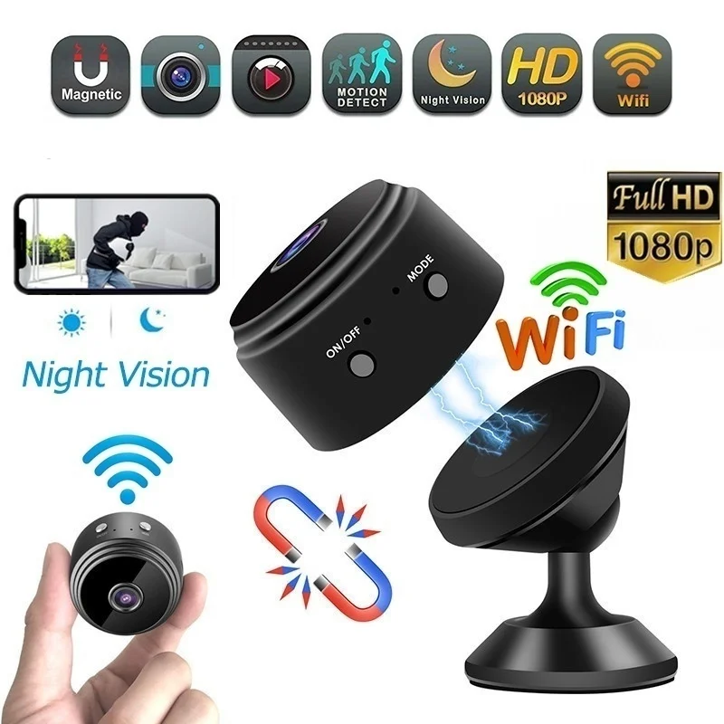 WIFI мини камера HD 1080P микро видеокамера широкоугольный объектив инфракрасная сеть