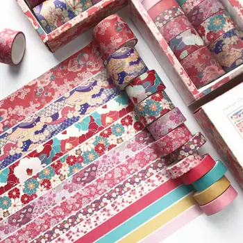 

12 pcs/set Vintage Blossom Pink Washi Tape Set Scrapbooking DIY Bullet Journal Stationery Masking Tape School Office