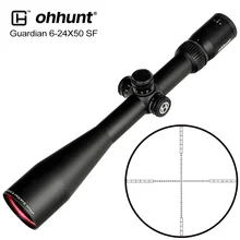 Ohhunt Guardian 6-24X50 SF охотничничьи оптические прицелы боковая параллакса 1/2 полумиллиметровое точечное стекло гравированная сетка башенки Блокировка сброса прицела