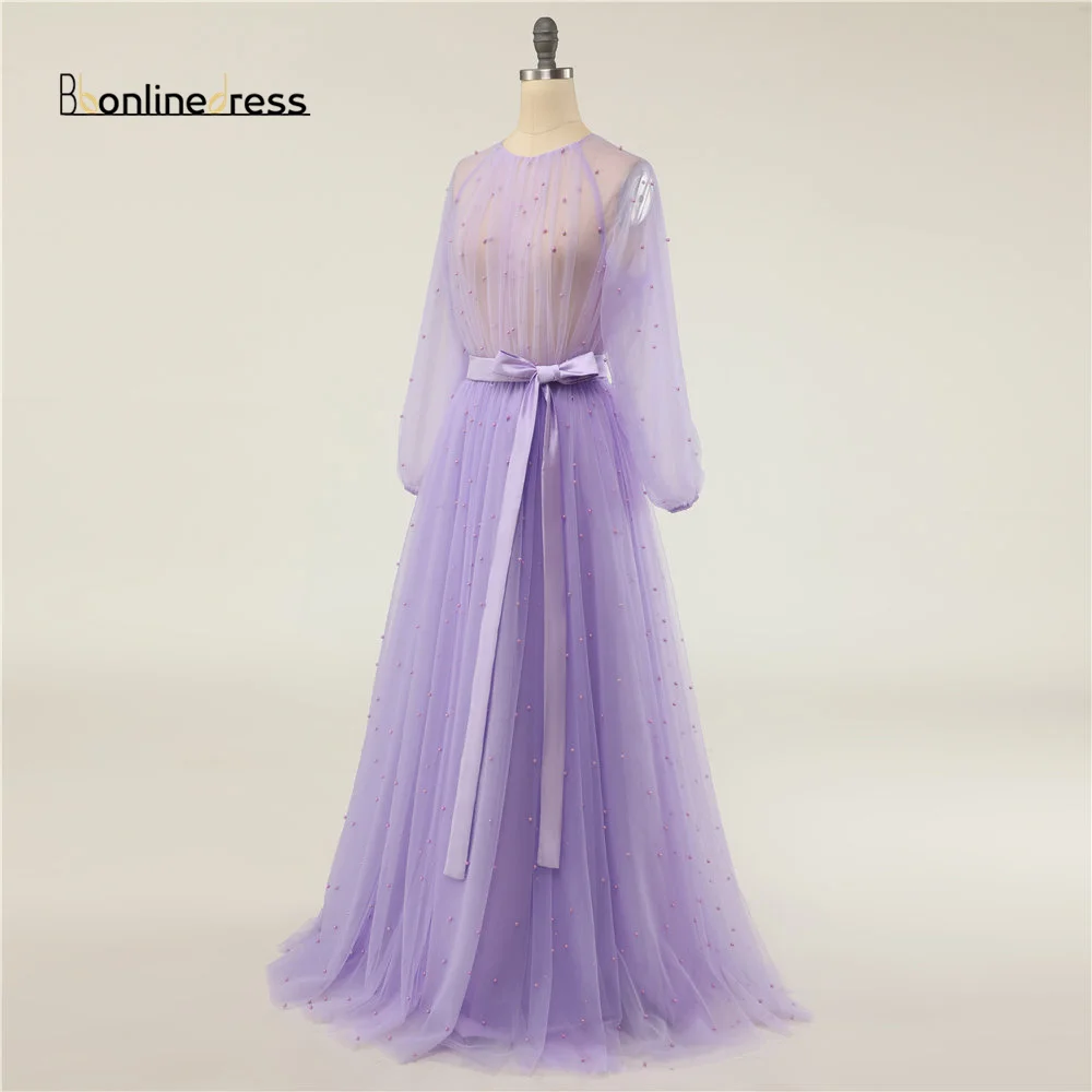 Listing Lilac Prom Dress Pearl Beading 