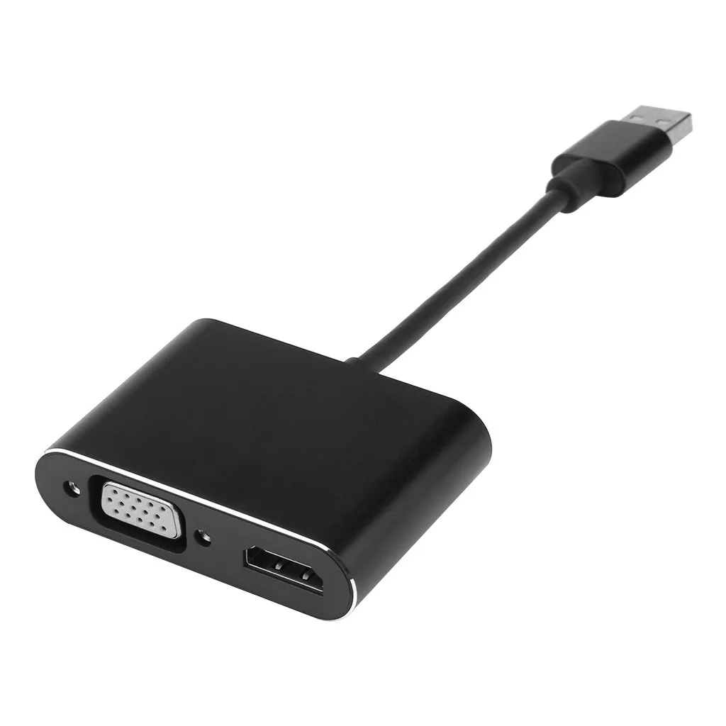 USB C к HDMI 4K VGA адаптер USB 3,0 видео конвертер адаптер с 2в1 типа C адаптеры