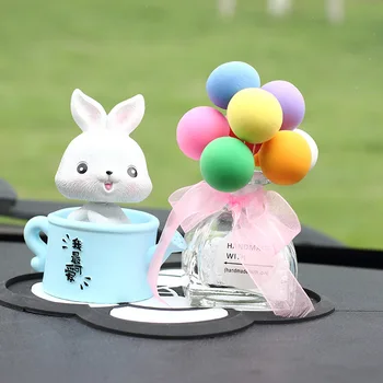 

INS-Style Creative Rotating Rabbit Car Car Mounted Car Decorations and Ornaments Cute Rabbit Bakery Cake Decorations