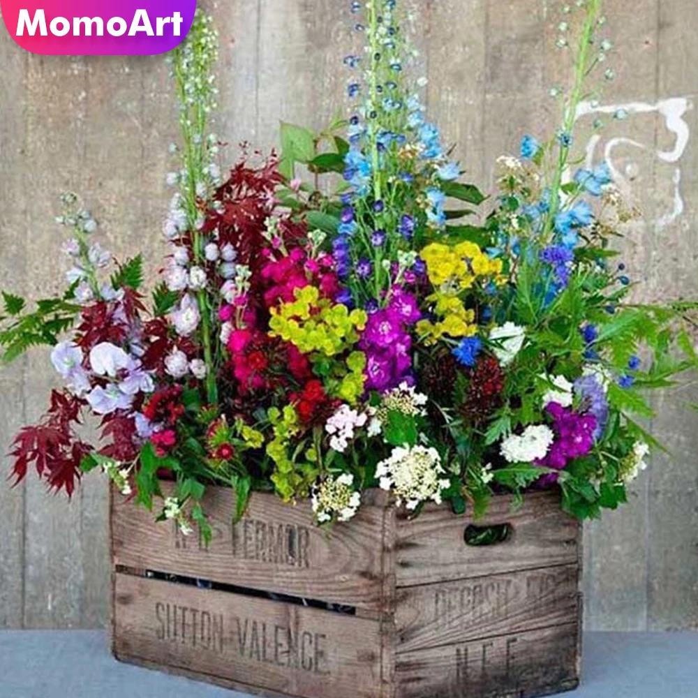 MomoArt Diamond Mosaic Painting Flower Cross Stitch Set Embroidery 5D DIY Kits Needlework Beaded Art Handmade Hobby | Дом и сад