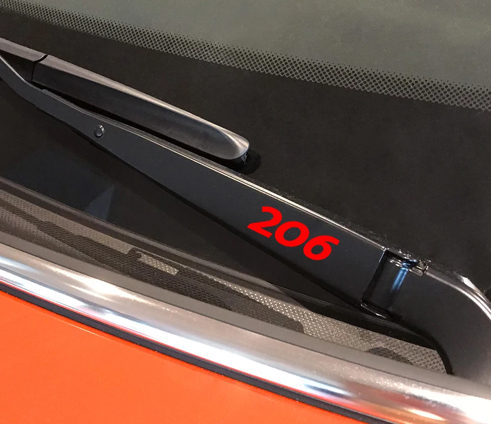 4PCS Car Window Wiper Graphical Vinyl Stickers Auto Captivation Waterproof Decoration Decals For Peugeot 206 Sport Accessories (4)