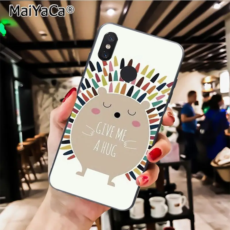 MaiYaCa Animal cute cartoon hedgehog painting Phone Case for Xiaomi Redmi8 4X 6A Redmi Go Redmi5 5Plus Note7 8ProA1 A2Lite