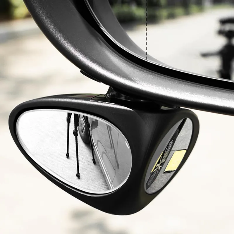 Car Rearview Mirror Blind Spot Doublesided Small Round Mirror For