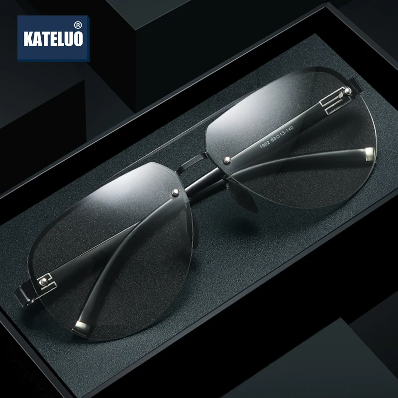 KATELUO 2020 Classic Photochromic Sunglasses Men Polit Day Night Vision Glasses for Driving Polarized UV400 Sun Glasses 1902|Men’s Night Vision…