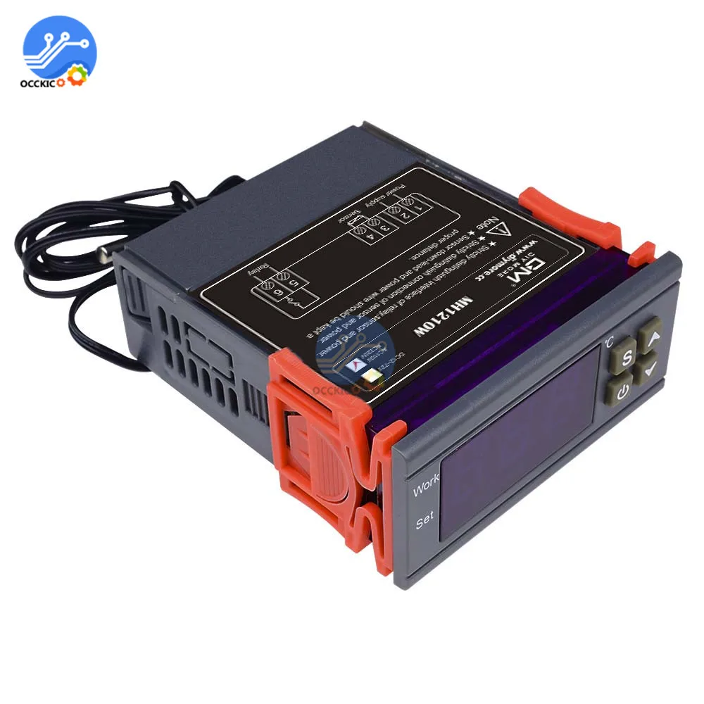 MH1210W 90-250V 10A 220V Цифровой термостат контроль температуры ler-50~ 110 градусов Цельсия нагрев охлаждающий инкубатор контроль NTC датчик