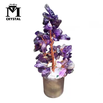 

20cm 1pc Natural crystal stone Amethyst Quartz fluorite Crystal column Specimen Lucky tree Healing Christmas decorator