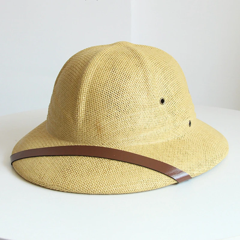 Classical Straw Helmet Pith Sun Hats 