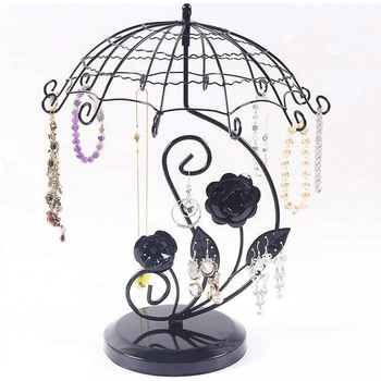 

Jewelry Organizer Hanging Holder Display Stand Desktop Earring Necklace Rack HSJ88