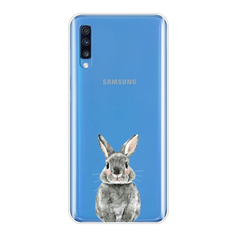 Мягкий чехол для телефона samsung Galaxy A40, A30, A20, A10, силиконовый чехол Kawaii С мультяшным Кроликом, задняя крышка для samsung Galaxy A50, A60, A70, A80