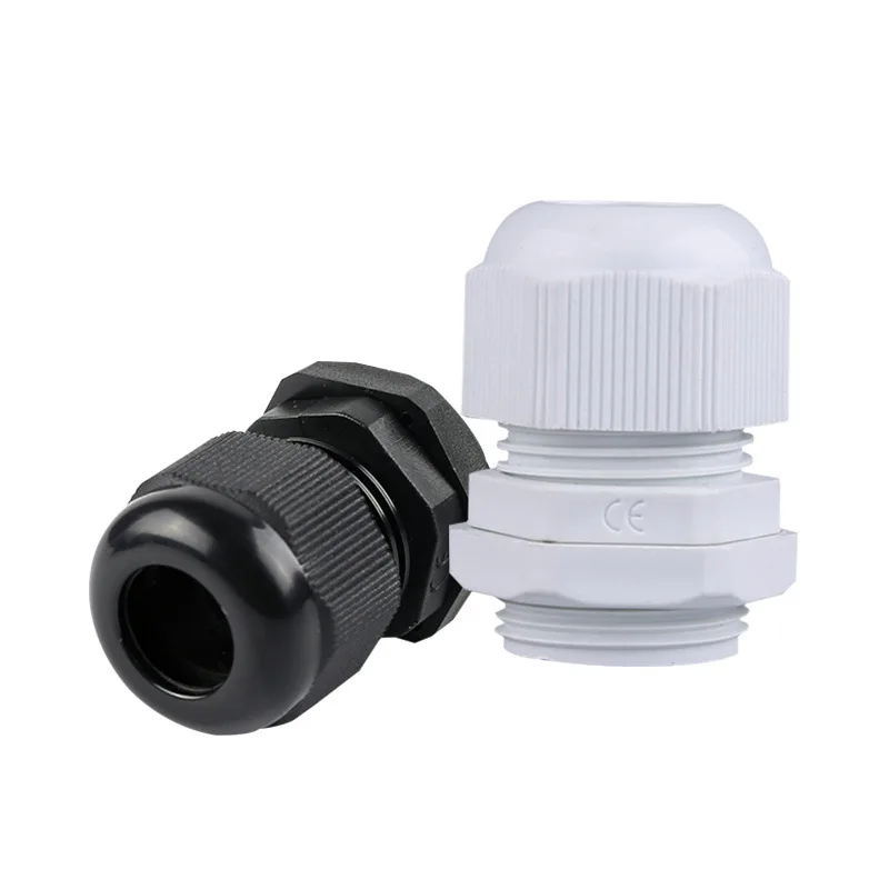 1pc IP68 PG7 for 3-6.5mm PG9 PG11 PG13.5 PG16 PG19 PG21 PG25 PG29 Wire Black Waterproof Nylon Plastic White Cable Gland