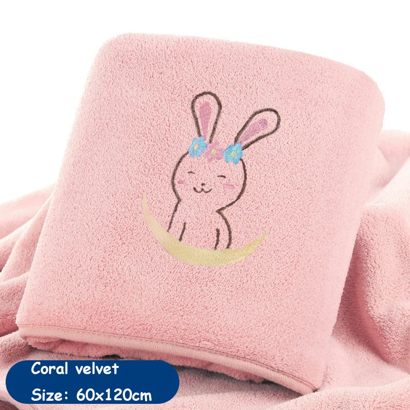 

Newborn Bath Towel Baby Blanket Warm Blanket High Density Coral Velvet Cartoon Baby Blanket Baby Bedding Children's Bath Towel