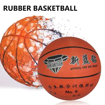 

Red Rubber 21cm Competition Street Basketball Sports Gaming Outdoor Training PEclass Boys Indoor