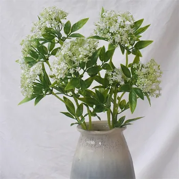 

10pcs Plastic white Hydrangea 58cm/22.83" Artificial California Hydrangeas five heads/piece for Wedding Centerpieces