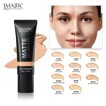 

IMAGIC Liquid Foundation Natural Brightening Base Makeup Lasting Waterproof oil control Face Beauty Makeup Foundation Cream