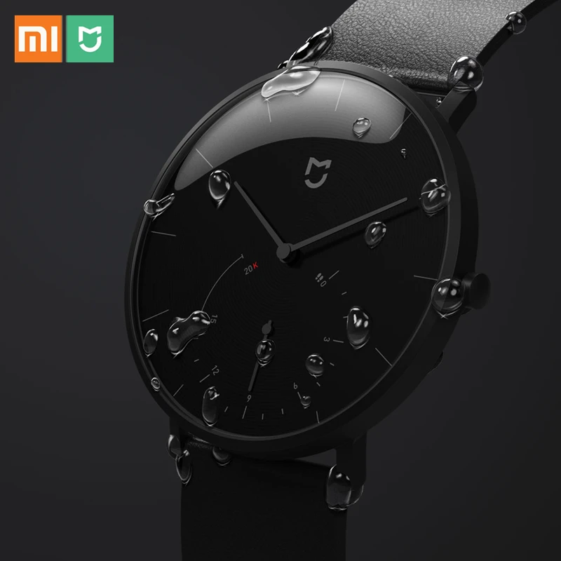 Кварцевые Смарт-часы Xiaomi Mijia Mi водонепроницаемый кожаный ремешок с двойными