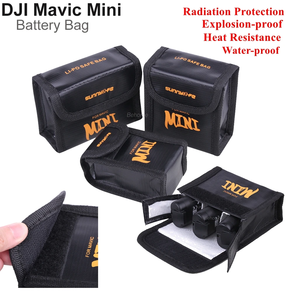 New PGG Mavic Mini Battery Safe Storage Bag Water-proof Explosion-proof Lipo Battery Protective Bag for DJI Mavic Mini Drone Accessories 