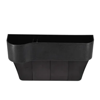 

Seat Organizer box Gap Storage Box Catcher Pocket Organizer Plastic Black 26*16cm Front/ Left universal