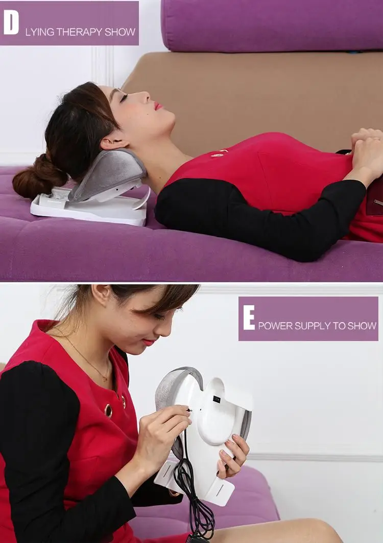 Massager Hot Compress Traction Massager For Neck Heating Electric Multifunction Massager Pillow Health Care USBCharging Relief T