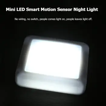 

LED Body Motion Sensor Night Lamp Mini Smart Bedside Wardrobe Cabinet Light Rugged Durable with Long Lasting Life