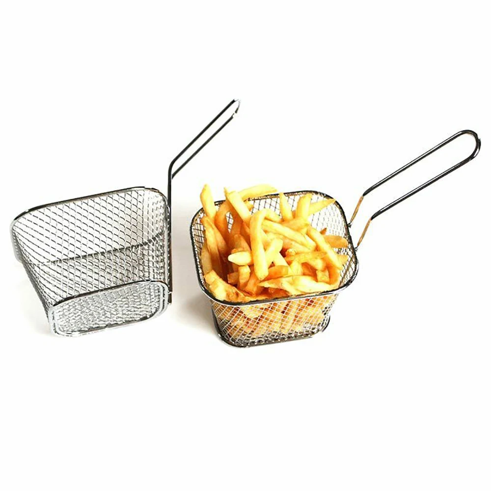 Сетка для фритюра круглая корзина ситечко для глубокого картофеля фри Мини Корзина для жарки дома кухня жареная еда инструмент для приготовления пищи