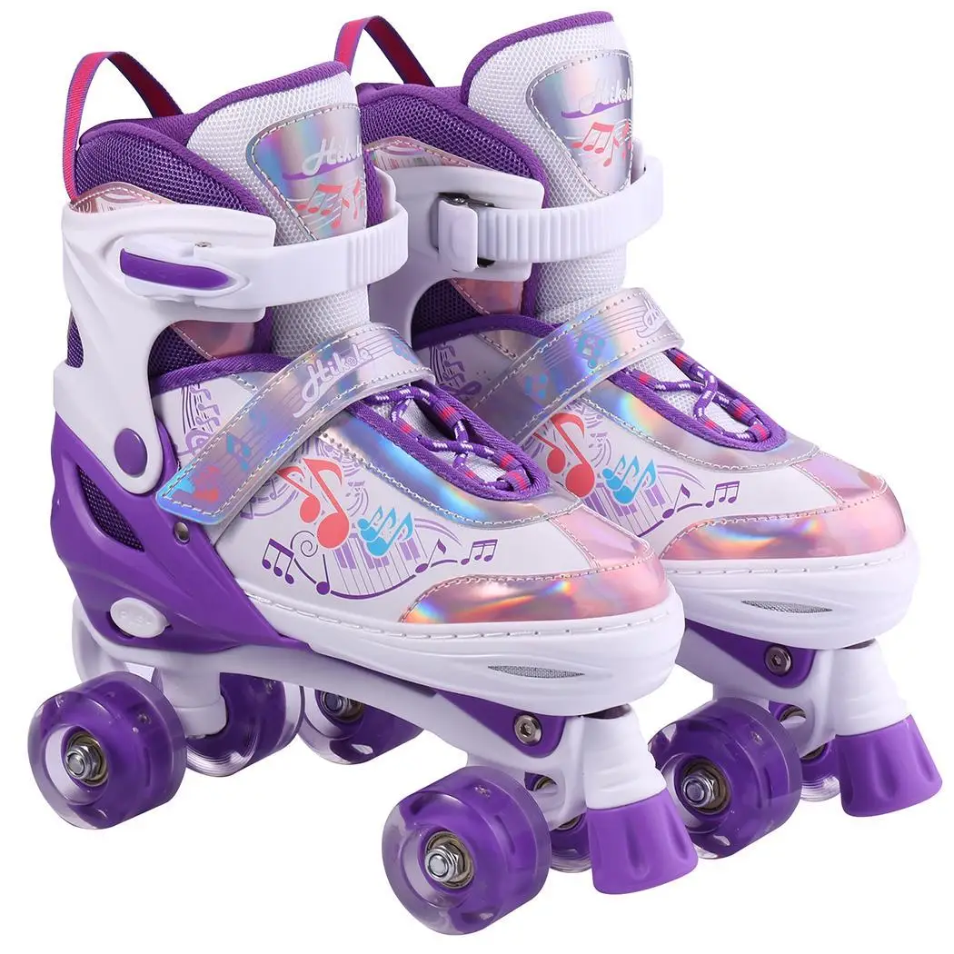 PATINES 4 RUEDAS TALLA AJUSTABLE NIÑO NIÑA LUZ LED + REGALO 1 PZA.