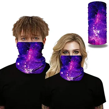 

Sports Leisure Starry Color Outdoor Riding Sun Protection Scarf 3D Gradient starry sky Multi-Function Men Women Sports Scarf