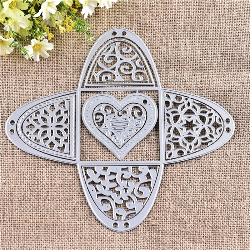 

YaMinSanNiO Box Metal Cutting Dies New 2018 Stencil for Scrapbooking Embossing Paper Crafts Diecut Heart Frame Boarders Candy
