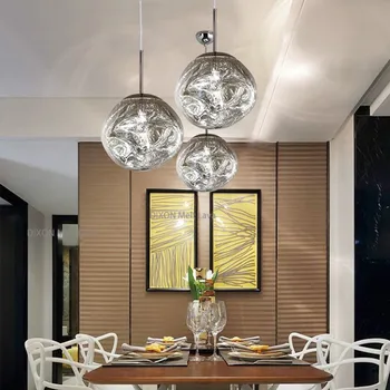 

Modern Decor LED Lamp DIXON Melt Lava Ball LED Lights Fixtures Glass Pendant Lights Living Room Bar Pendant Lamp Suspension