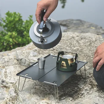 

Outdoor Portable Camping Table Aluminum Alloy Folding Picnic Table Mini Light Climbing Tea Table Color Desks Travel Equipment