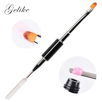 

Brush Nail Cover Excellent Nail Gel Nail Art Drawing Brush For Fashion Lady With Metal