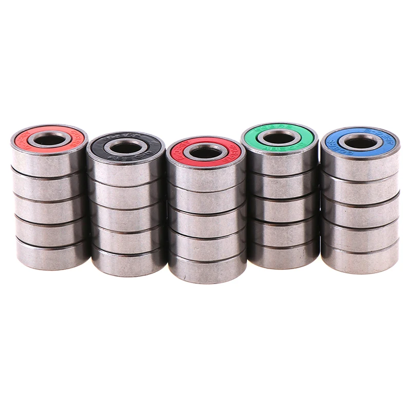 

5pcs 608 2RS Inline Roller Skate Wheel Bearing Anti-rust Skateboard Wheel Bearing Red Sealed 8x22x7mm Shaft ABEC 9 Dropshipping