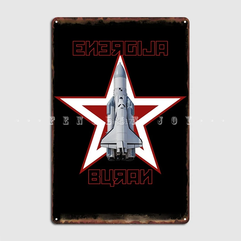 Energija Buran African Russian Space Shuttle Space Shuttle Roskosmos Poster Targa In Metallo Garage Club Targa Da Parete Targa In Latta Poster