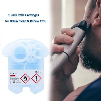 

1 Pack SShaving Fluid Refill Cartridges Refillable Ink Cartridge For Braun Clean & Renew CCR