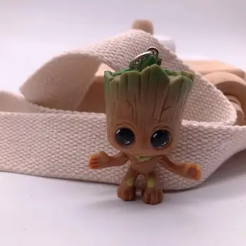 

2002 New 4 Galaxy Guard Keychain q Version Groot Key Chain Diy Hand To Create Cute And Realistic Keyring Accessories Man Gift